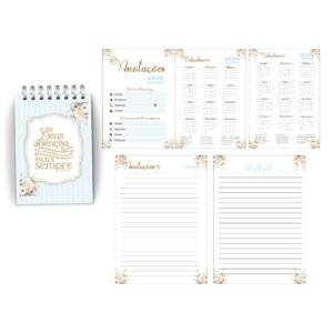 Kit Deus Abençoa Miolos de Agenda, Caderno- Arquivo Digital